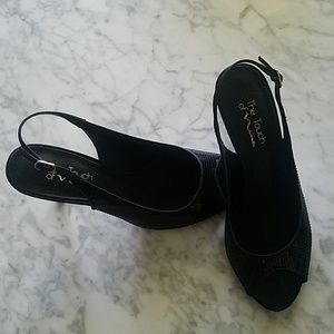 Nina sequined open to slingbacks